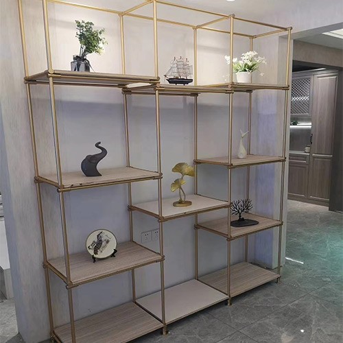 New deign living room furniture glass top bookshelf for house